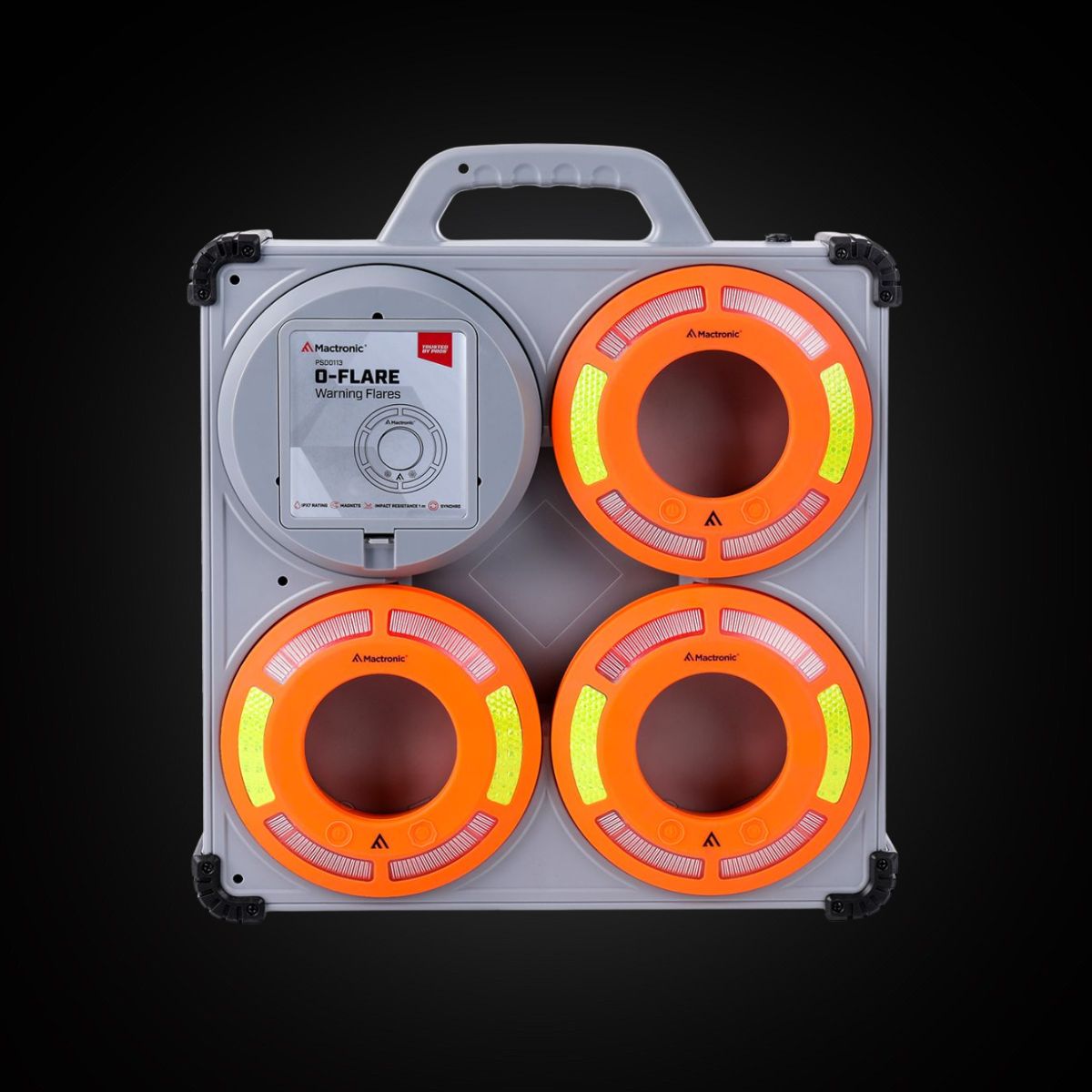 Mactronic O-FLARE – szinkronizálható LED jelzőkorong készlet